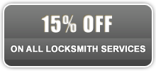 15% of on all locksmith services